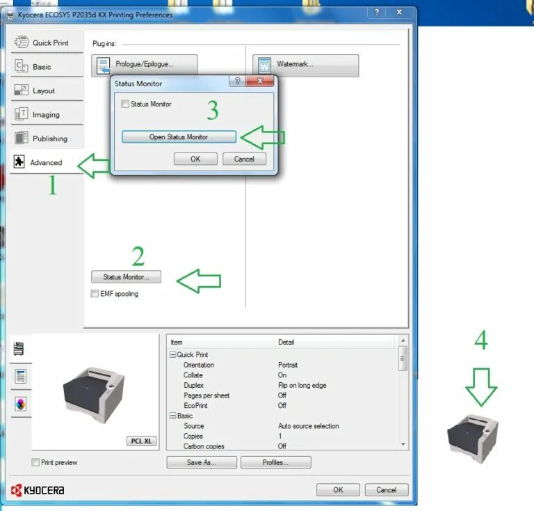 Принтер Kyocera p2035d. Kyocera p2135d back. P3155 Kyocera низ. Kyocera 2035d индикатор. Kyocera настройка печати