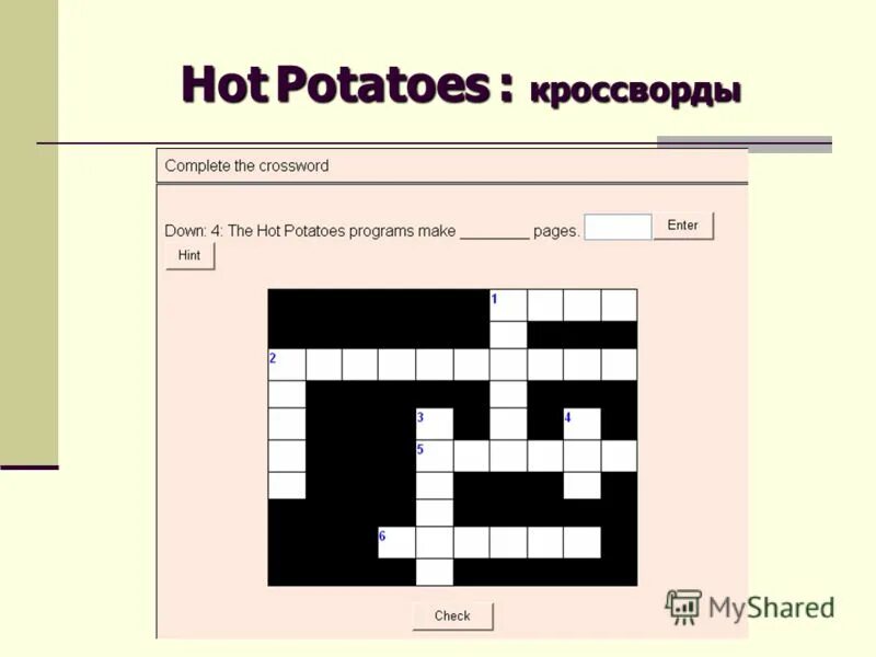 4 complete the crossword