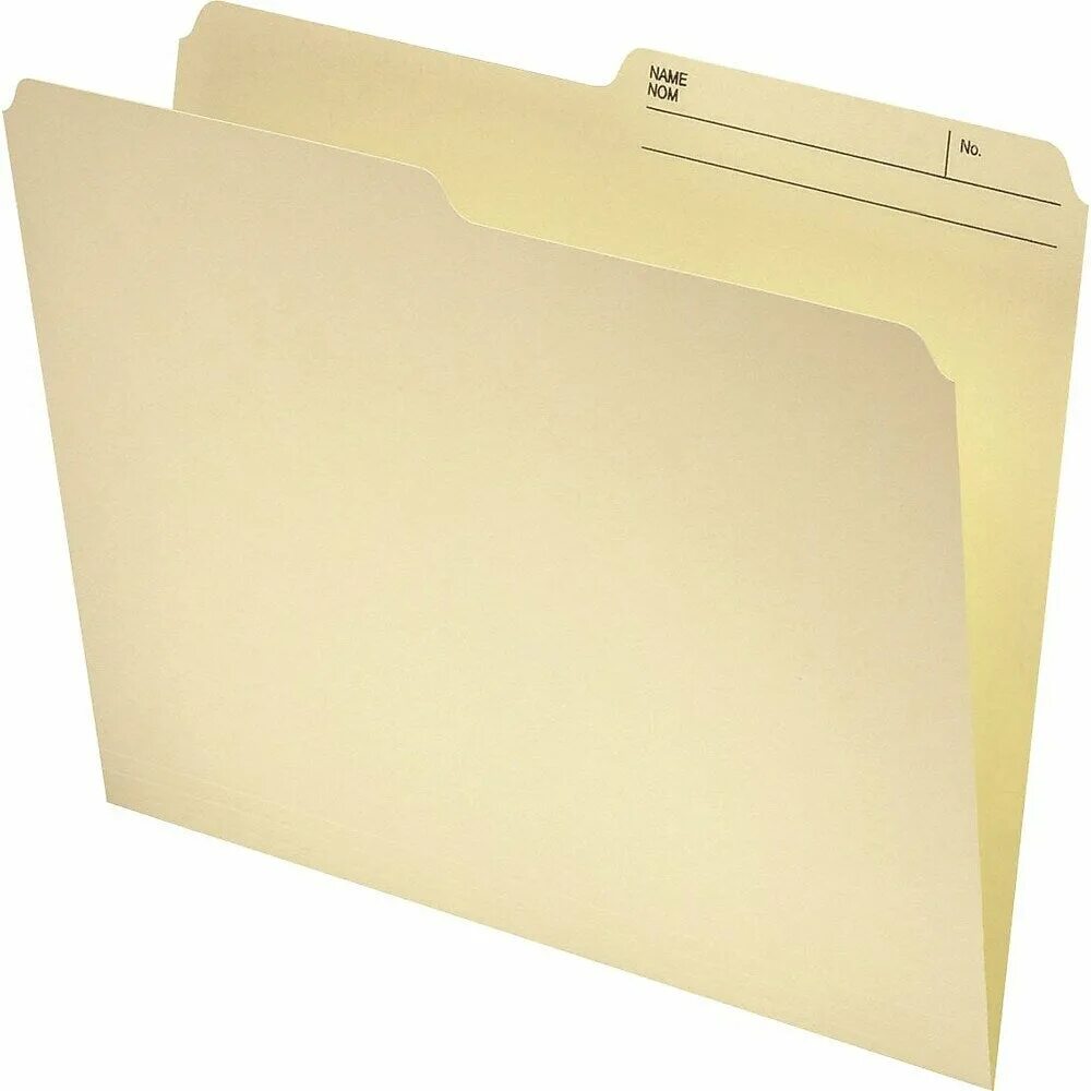 Manila folder. File folder. Folder one. Manila file.