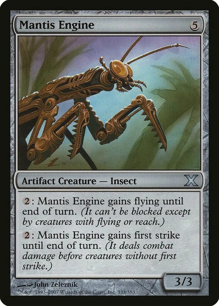 Механический богомол. Insect MTG. Legacy Weapon MTG. Mantis detailed.