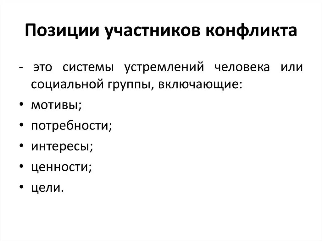 Какие есть позиции в диалоге. Позиции участников конфликта. Позиции участников конфликта пример. Позиции сторон в конфликте пример. Внутренняя позиция участника конфликта.