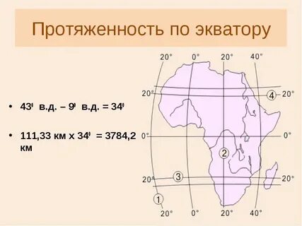 Южная америка протяженность в градусах