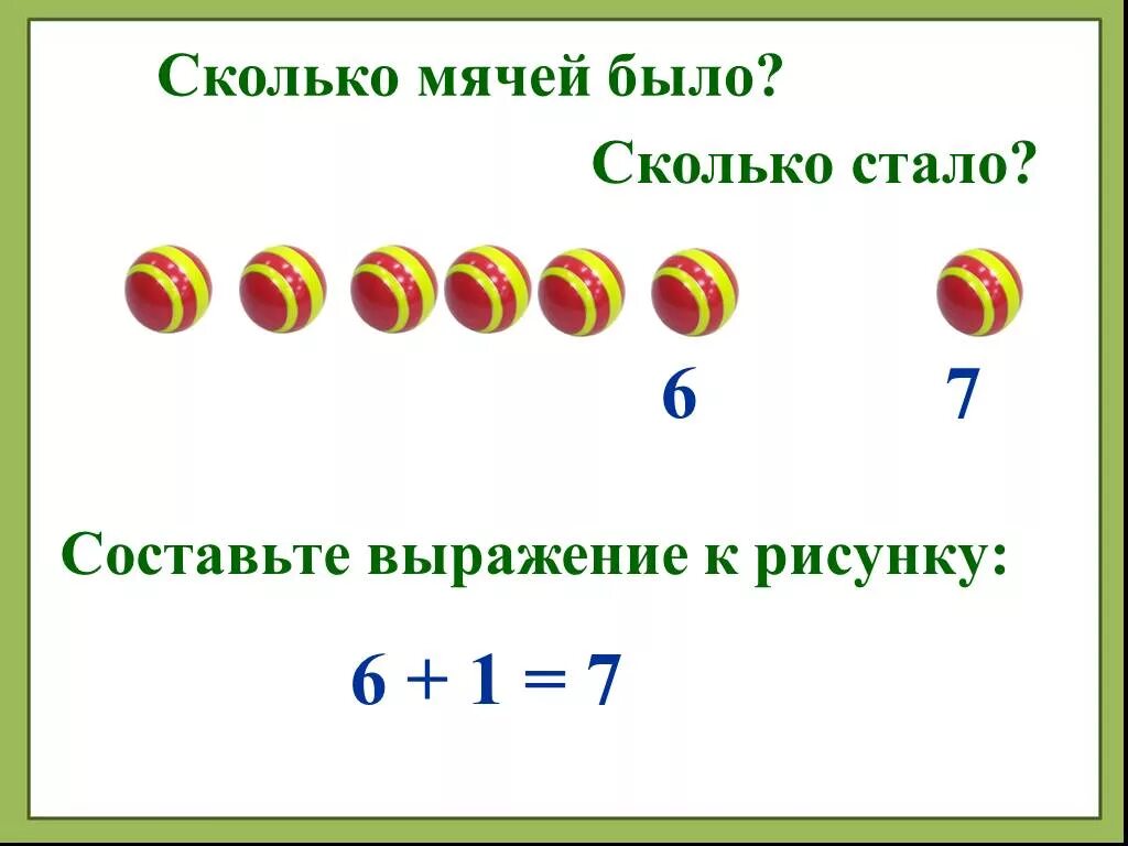 Мяч сколько. Мячики количество. Из сетки с мячами взяли 4 мяча. Сколько мячей в корзине.