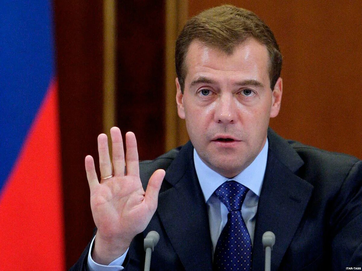 Чем говорят политики россии. Ладонь Медведева.