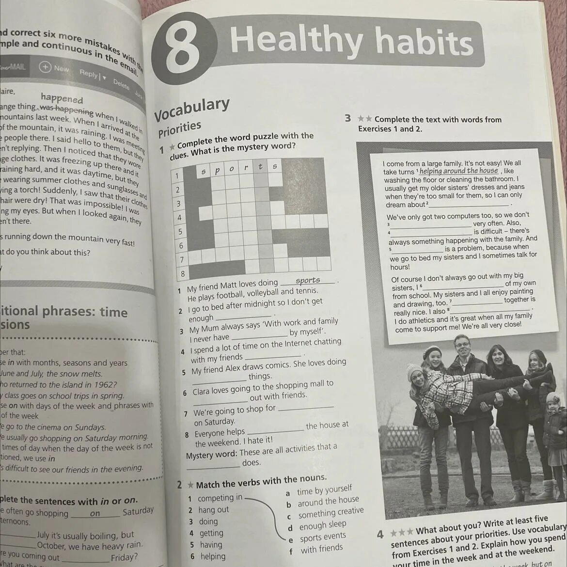 Read the clues complete the puzzle. Word mystery. read the clues and find the words in the puzzle.