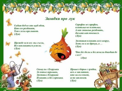 Стих про зеленый лук