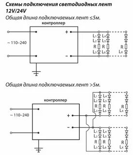 Схема подключения светодиодных модулей