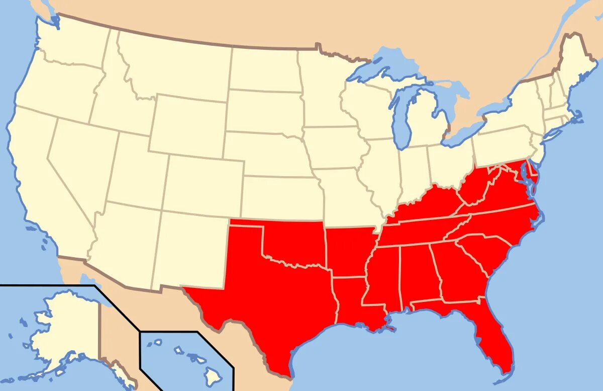 Северные и Южные штаты США на карте. Юг США штаты. Южные штаты США на карте. Макрорайоны США.
