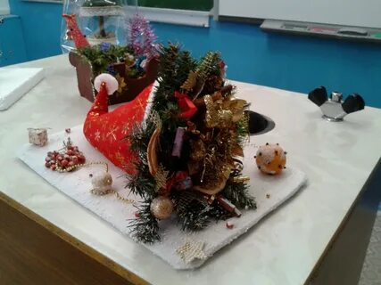 Новогодняя композиция своими руками для школы