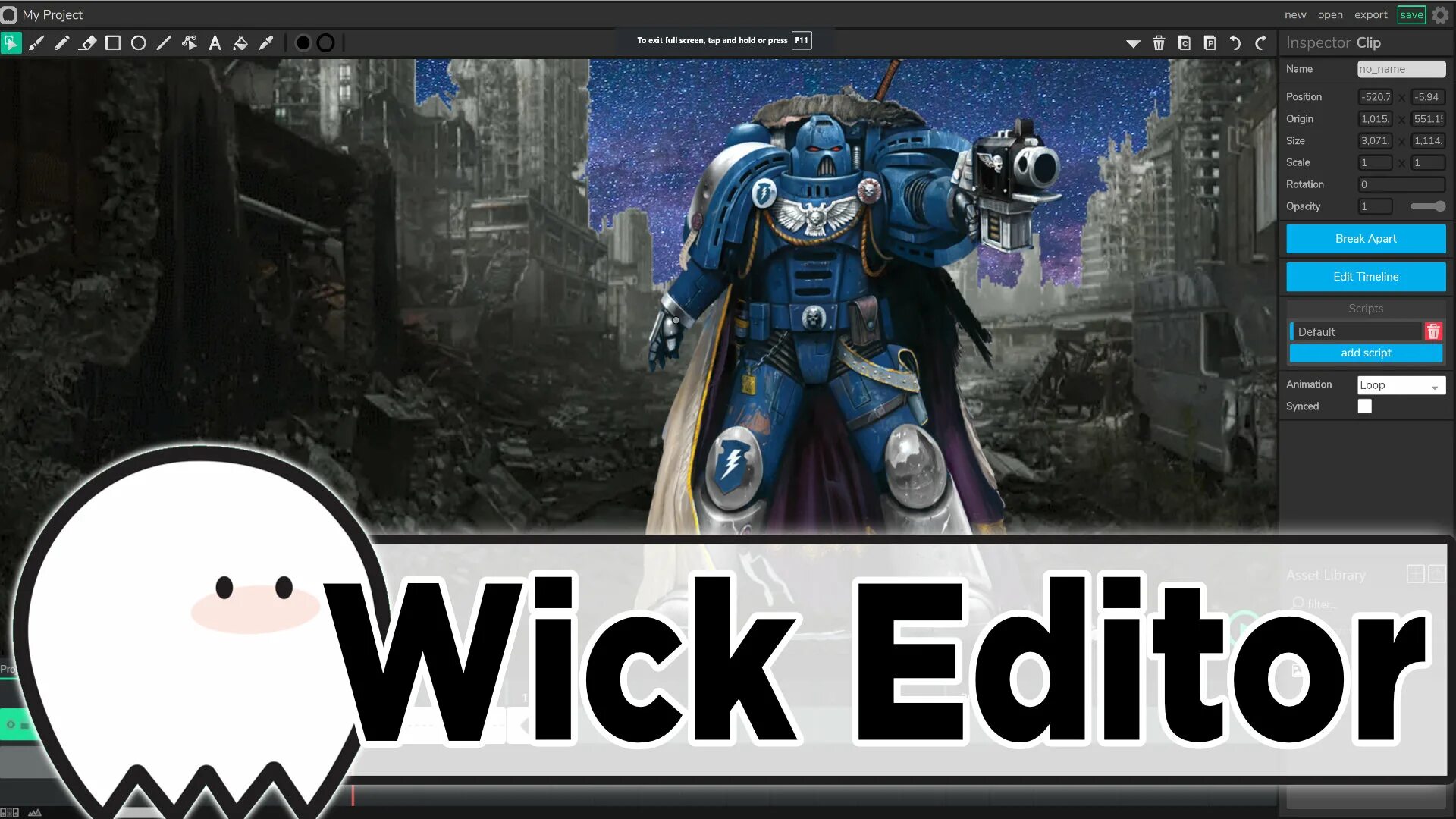Wick editor. Wick editor animation. интерфейс wick editor. wick editor логотип.