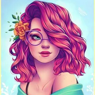 Девушки нарисованные цветные