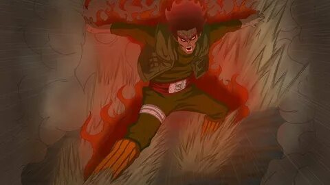 Naruto, Shippuden, Might, Guy, Gai, Dai, Rock, Lee, Rasengan, 8 inner gates, 8 ...