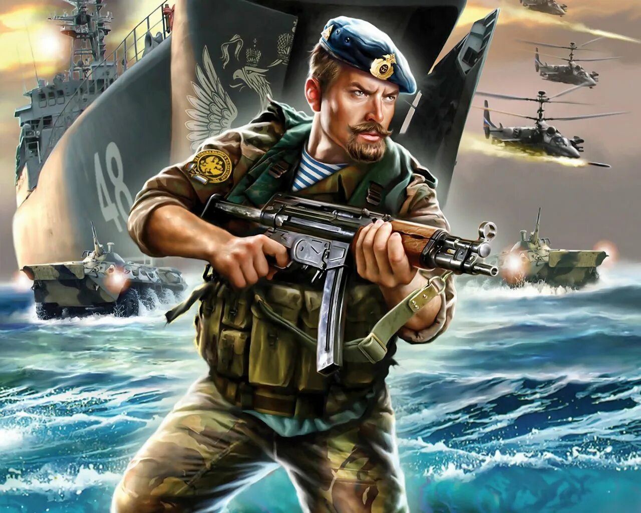 За десантников пехоту. Морская пехота. Военная тематика. Военные рисунки. Российская армия арты.