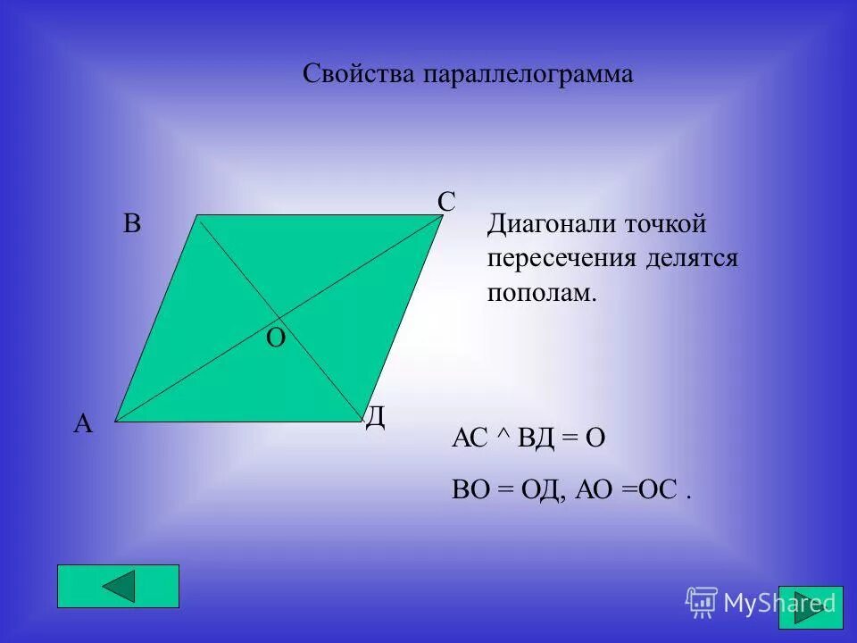 четырехугольник авсд. пространственный четырехугольник у которого диагонали равны. докажите что все вершины четырехугольника лежат в одной плоскости. если в четырехугольнике диагонали пересекаются. в параллелограмме авсд диагонали равны.