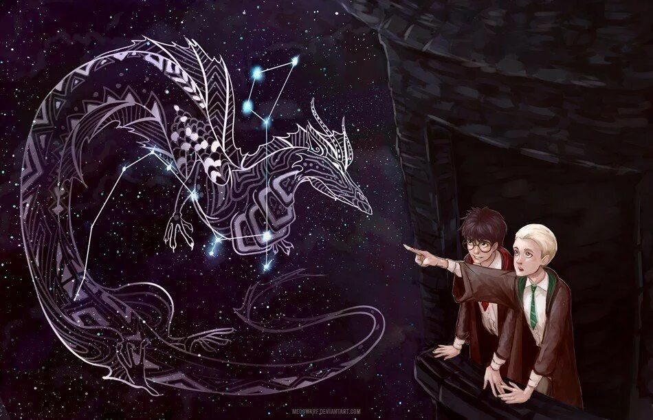 Caring star draco. Созвездие дракон Драко Малфой.