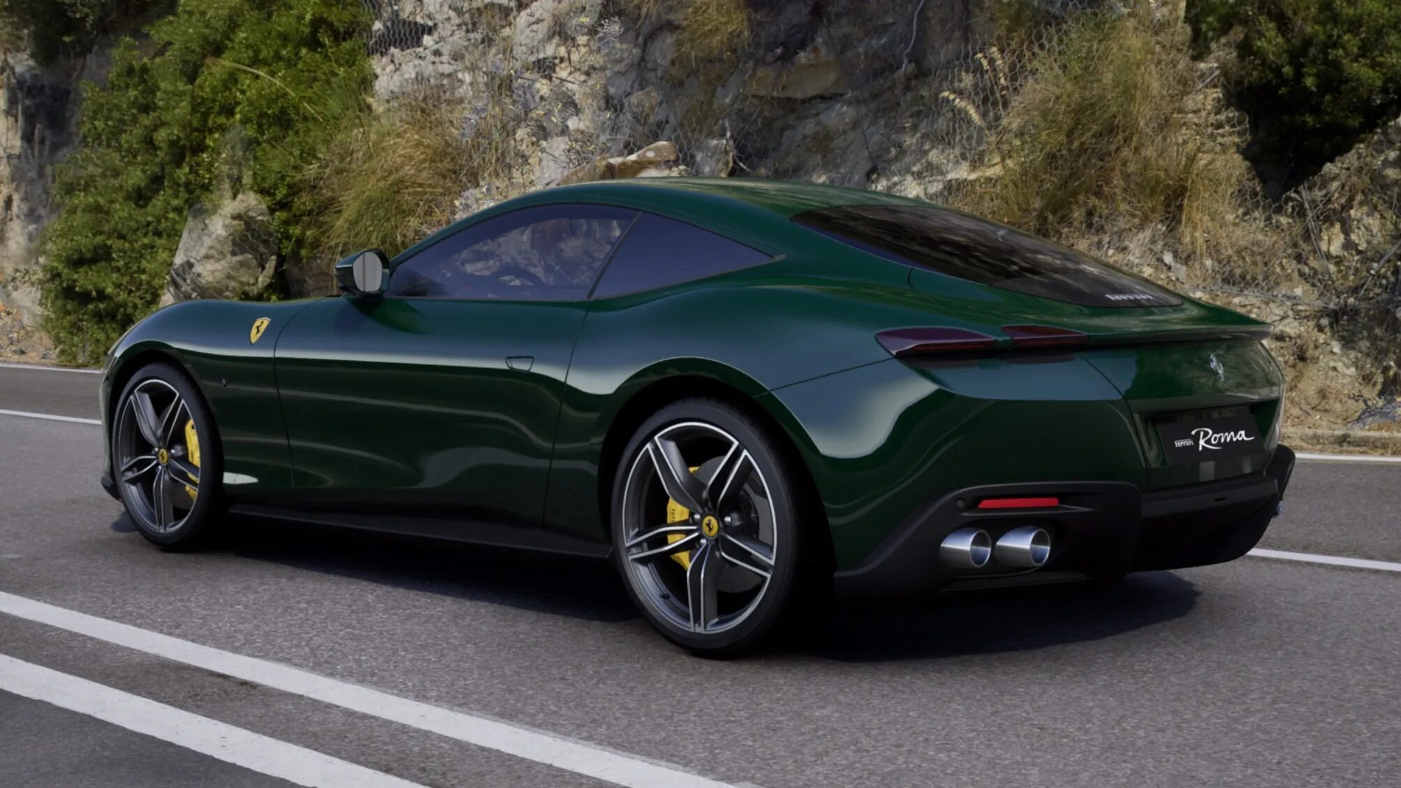 Roma green. Ferrari ROMA 2022. Ferrari ROMA 2021 Green. Ferrari ROMA темно зеленый.