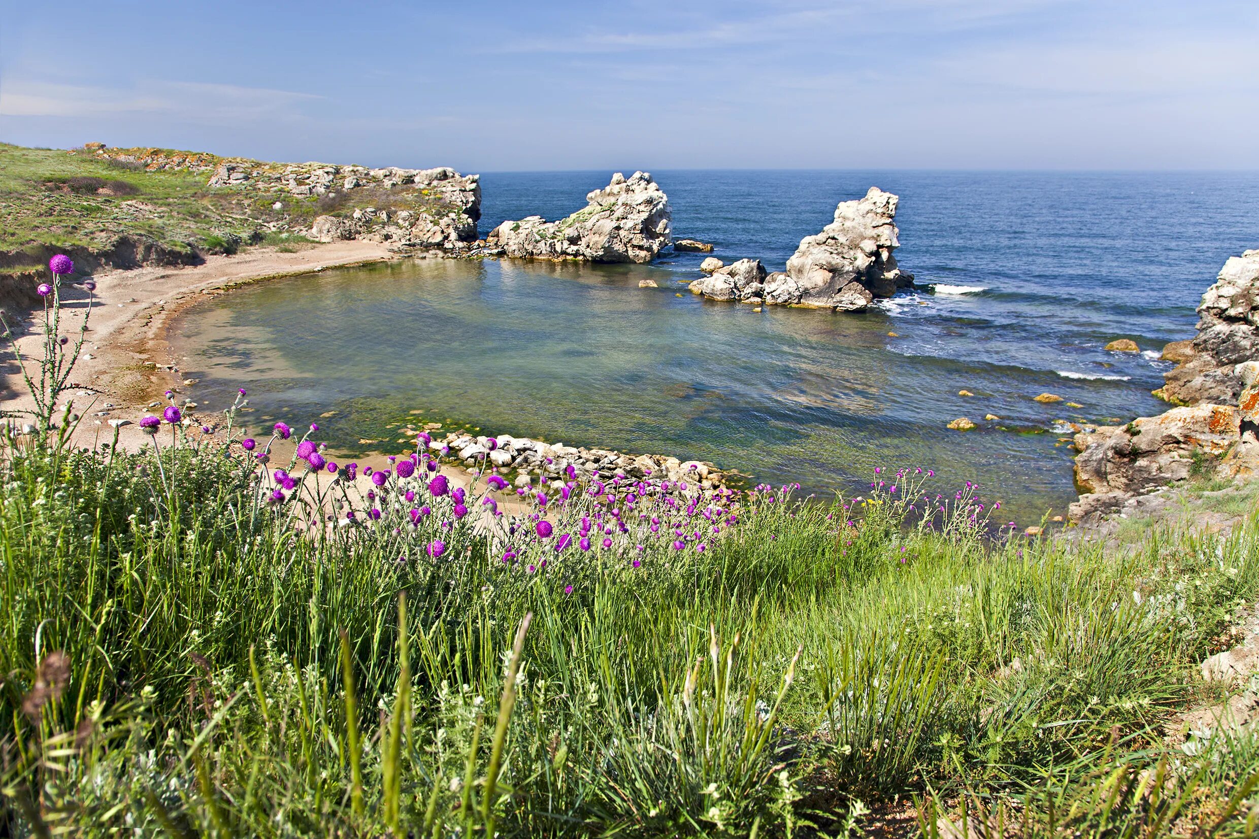 Мыс казантип панорама. Мыс Такиль Крым. Мыс Агира Крым. Цветущий крым фото