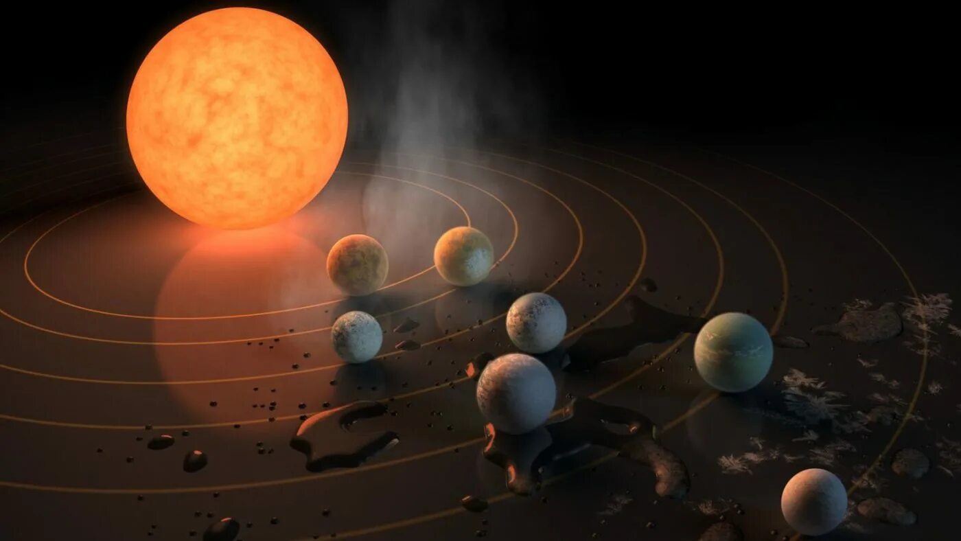 Новые 7 планет. Экзопланета Trappist-1. Планетарная система Trappist-1. Солнечная система Trappist 1. Звездная система Траппист 1.
