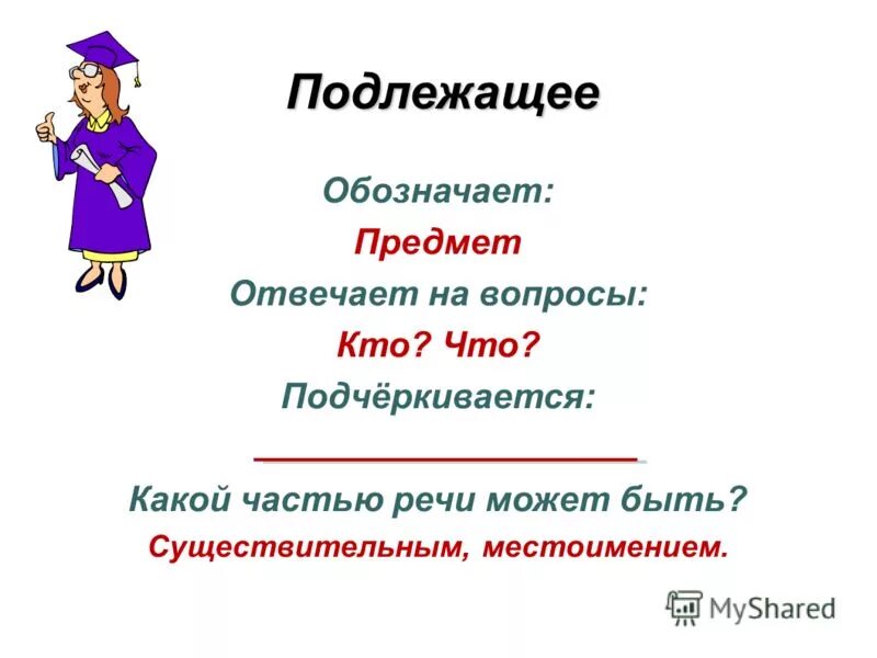 Части речи и члены предложения таблица. На какой вопрос отвечает подлежащее в русском. Правило подлежащие и сказуемые. Подлежащее и сказуемое на какие вопросы. На какие вопросы отвечает подлежащее.