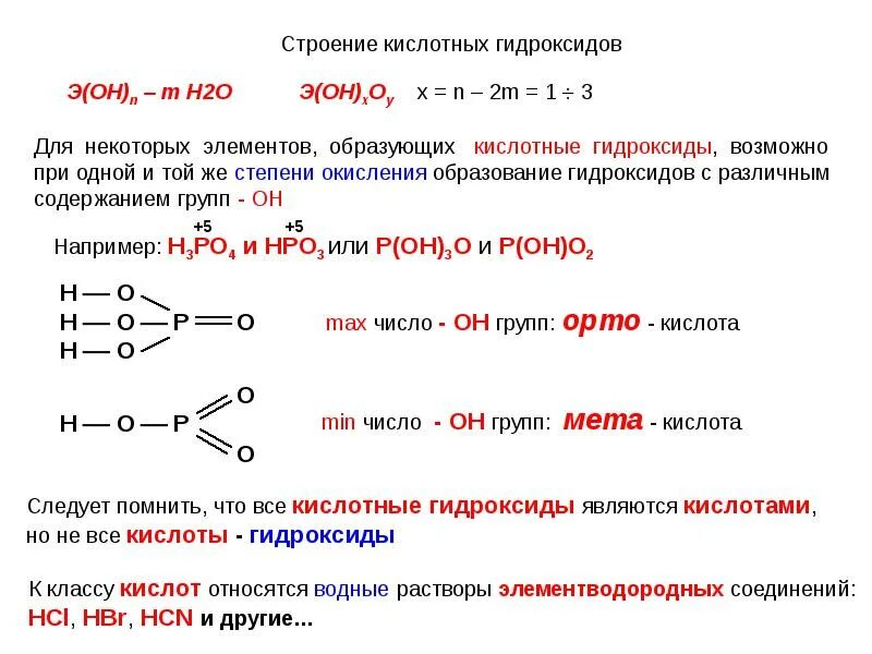 Нерастворимый кислотный гидроксид. Кислотные гидроксиды (Кислородсодержащие кислоты). Основные гидроксиды с кислотами. Основные и кислотные гидроксиды. Как определить гидроксид.