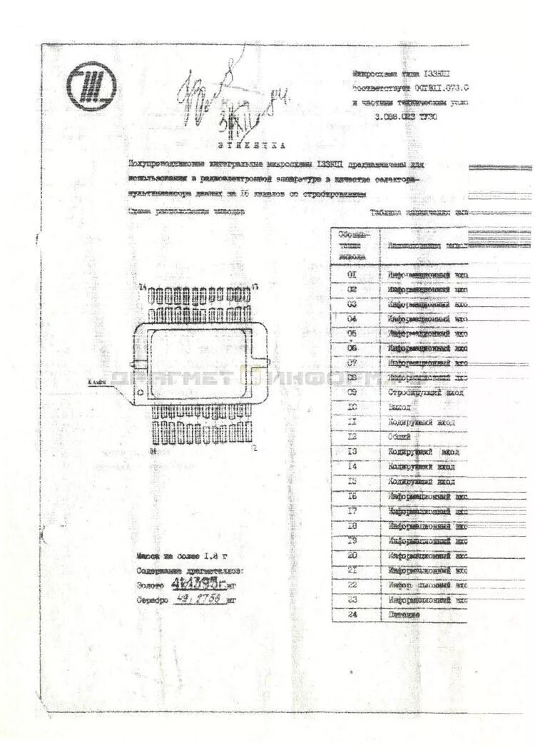 Микросхема 133 содержание. Этикетка микросхемы 133ла3. 133ла3 содержание драгметаллов.