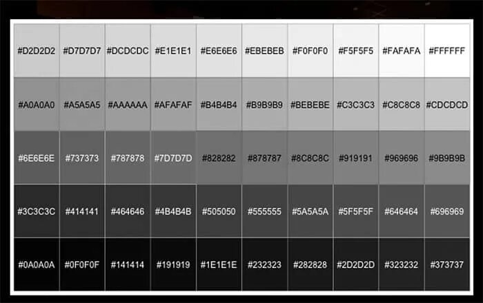 Серый для печати. Оттенки серого. Серый цвет RGB. Тёмно серый цвет RGB. Оттенки черного.