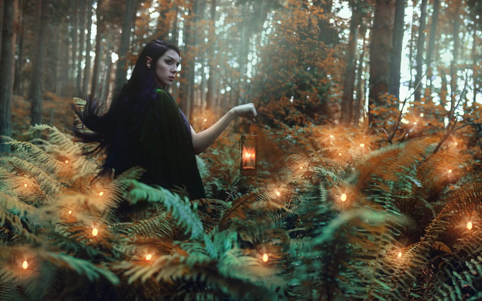 Лесная ведьма травница Эстетика. Фотосессия в лесу. Девушка в лесу.