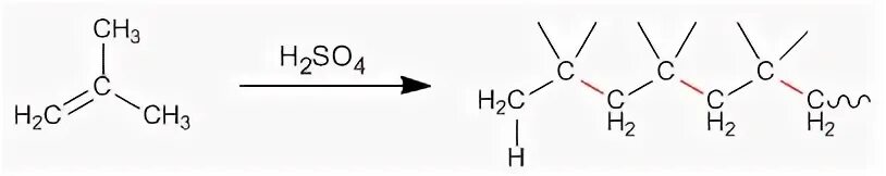 Гидрирование метилпропена. Полимеризация метилпропена. Полимеризация 2 метилпропена. ) 2-Метилпропена с водой в присутствии серной кислоты;.