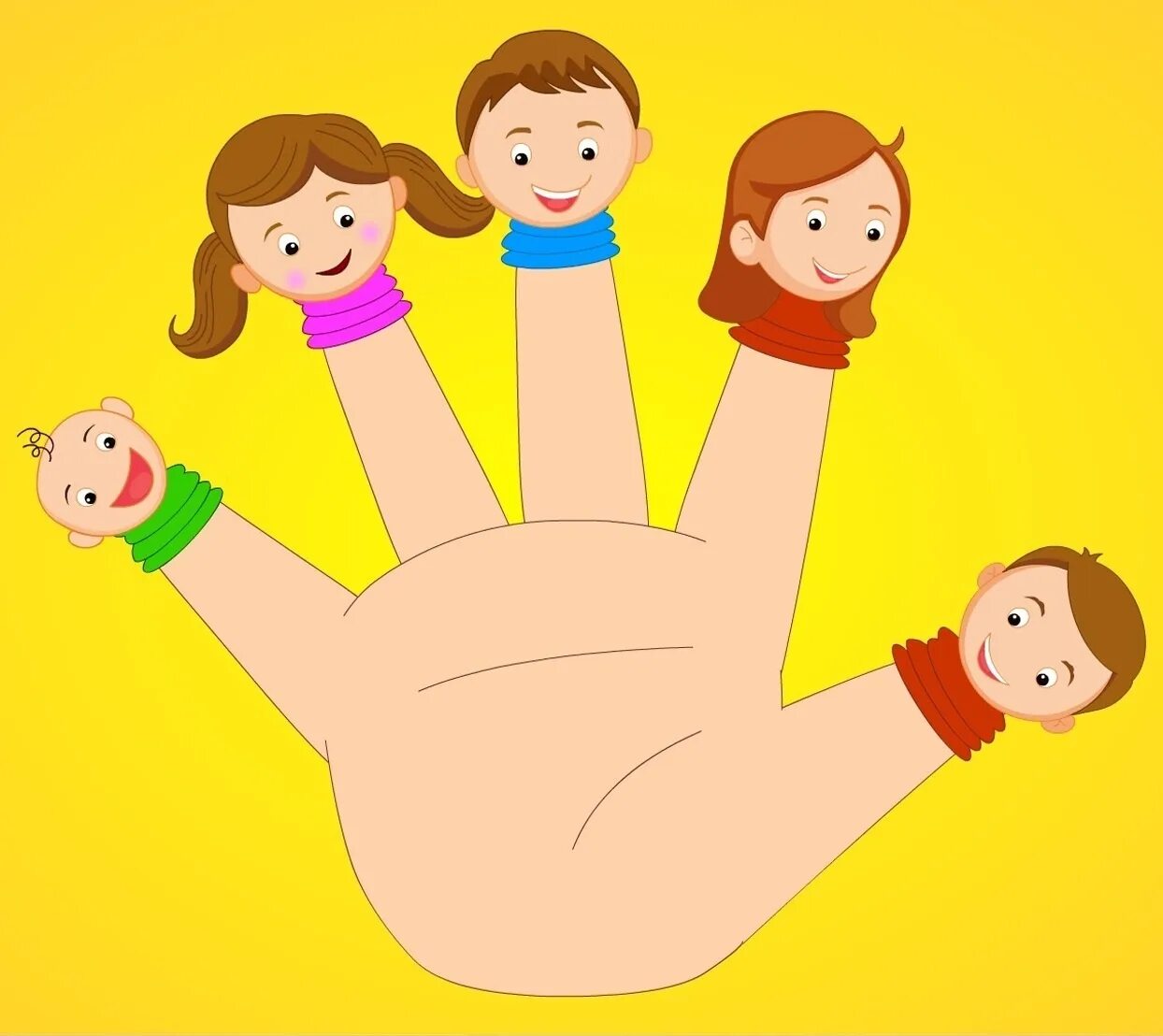 Веселые пальчики. Игры с пальчиками. Пальчики для детей. Семья пальчиков.