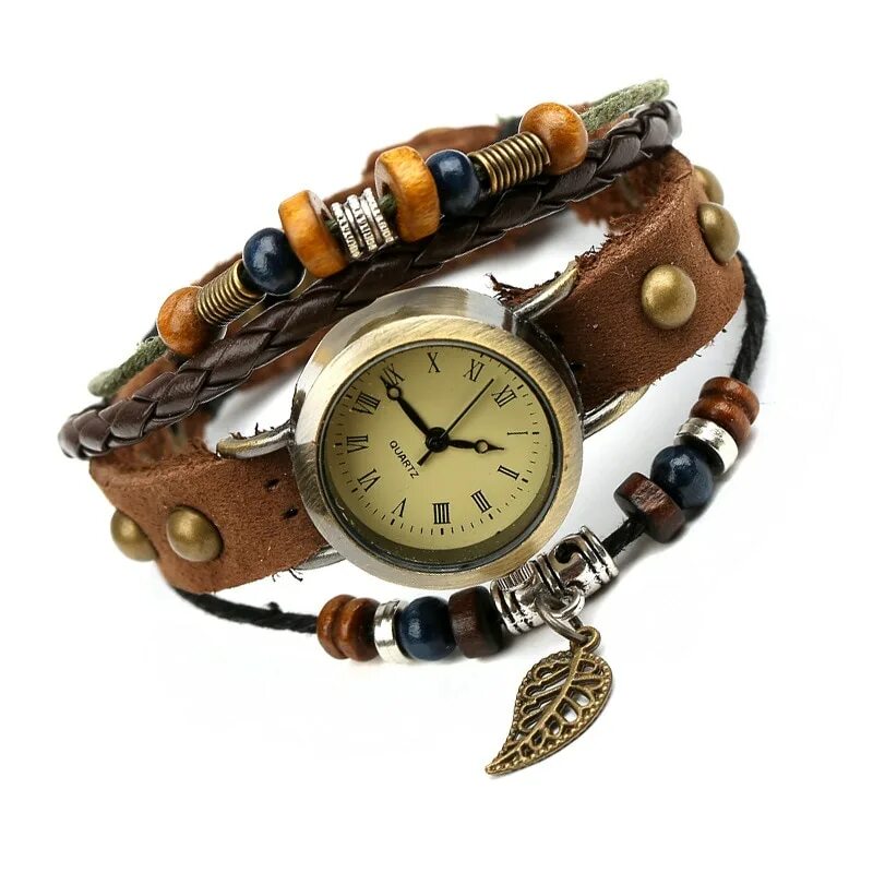 Женские Винтажные часы Quartz модель cai Qi 560 с кожаным ремешком. Кожаный браслет для часов. Кожаный браслет для часов женский. Часы с кожаным браслетом. Купить ремешок на женские часы