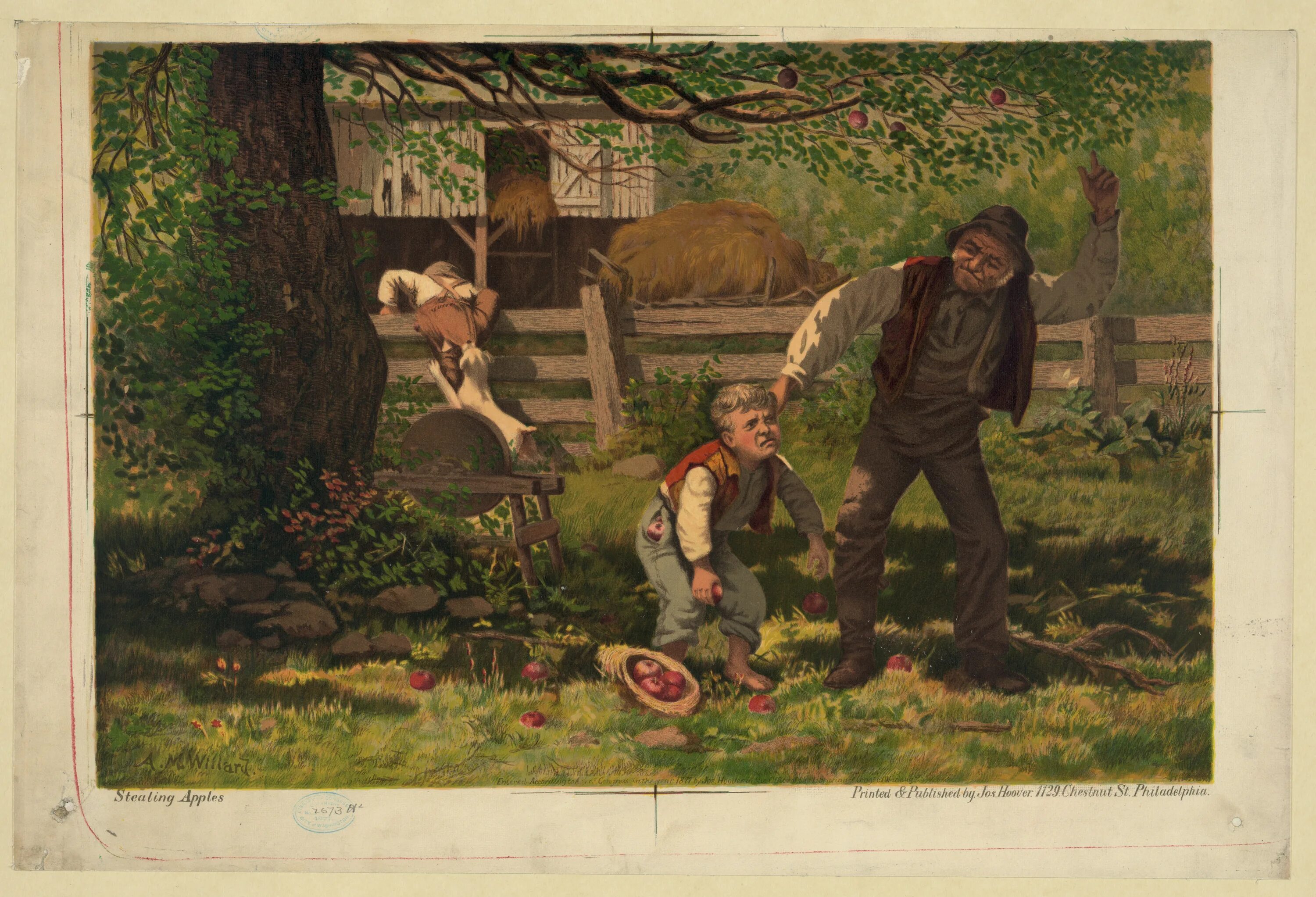 Міхась зарэмба арэхавы спас. Арчибальд Виллард. Дети на изгороди картина. Мальчишки воруют яблоки. Мальчишки воруют яблоки в саду.