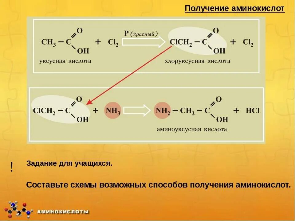 Получение аминоуксусной кислоты. Получение аминоуксусной кислоты из уксусной кислоты. Способы получения хлоруксусной кислоты. Получение аминокислоты из уксусной кислоты.