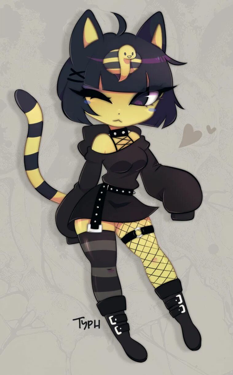 Goth Ankha. Ankha фурри. Typh furry. Кошка Ankha.