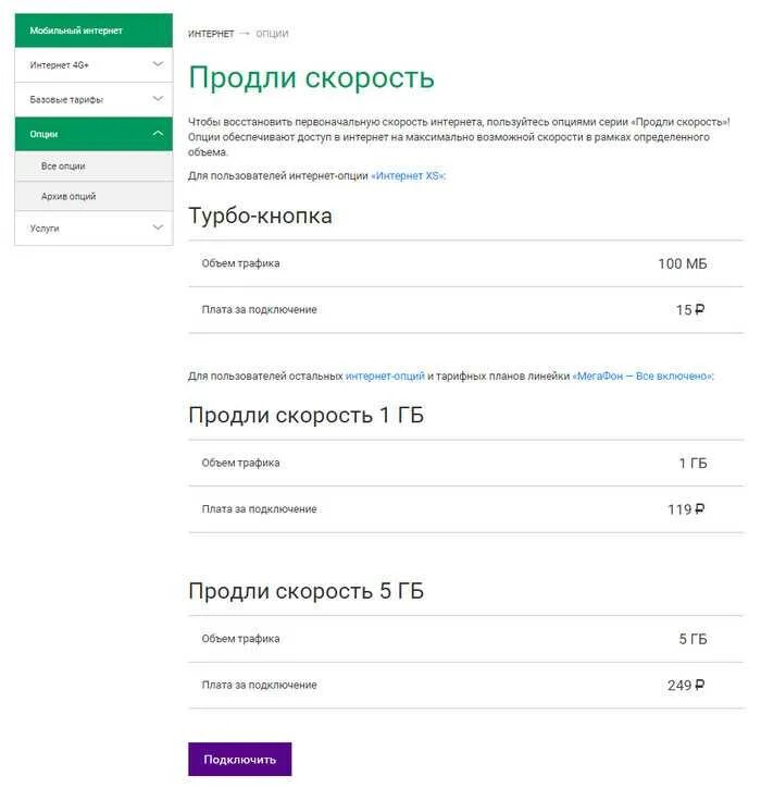 Как взять дополнительно интернете