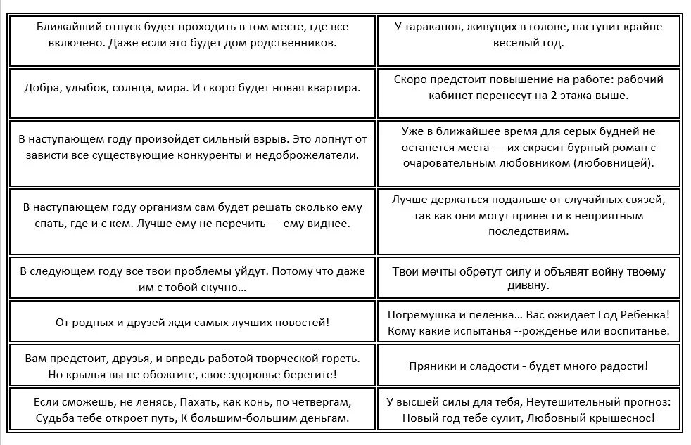 Предсказания смешные шуточные предсказания короткие. Новогодние пожелания предсказания на бумажках. Предсказания на новый год на бумажках короткие шуточные. Новогодние предсказания шуточные. Несмотря на предсказания