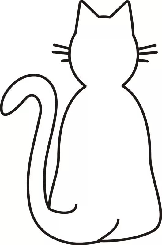 Cat Stencil 74 Coloring page Printable