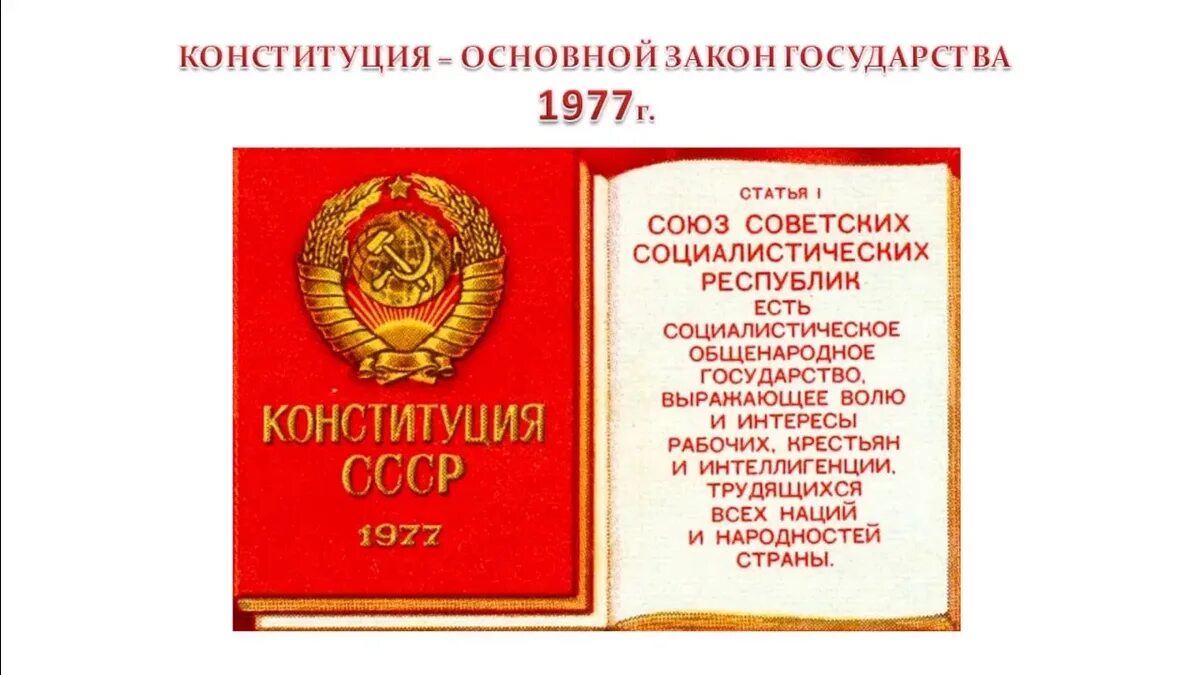 Принята новая конституция ссср год. Конституция СССР - 7 октября 1977 г.. Ст 6 Конституции СССР 1977. Конституция СССР 1977 картинки. Новая Конституция СССР 1977 Г..