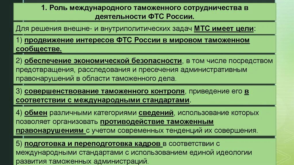 Международная таможенная деятельность