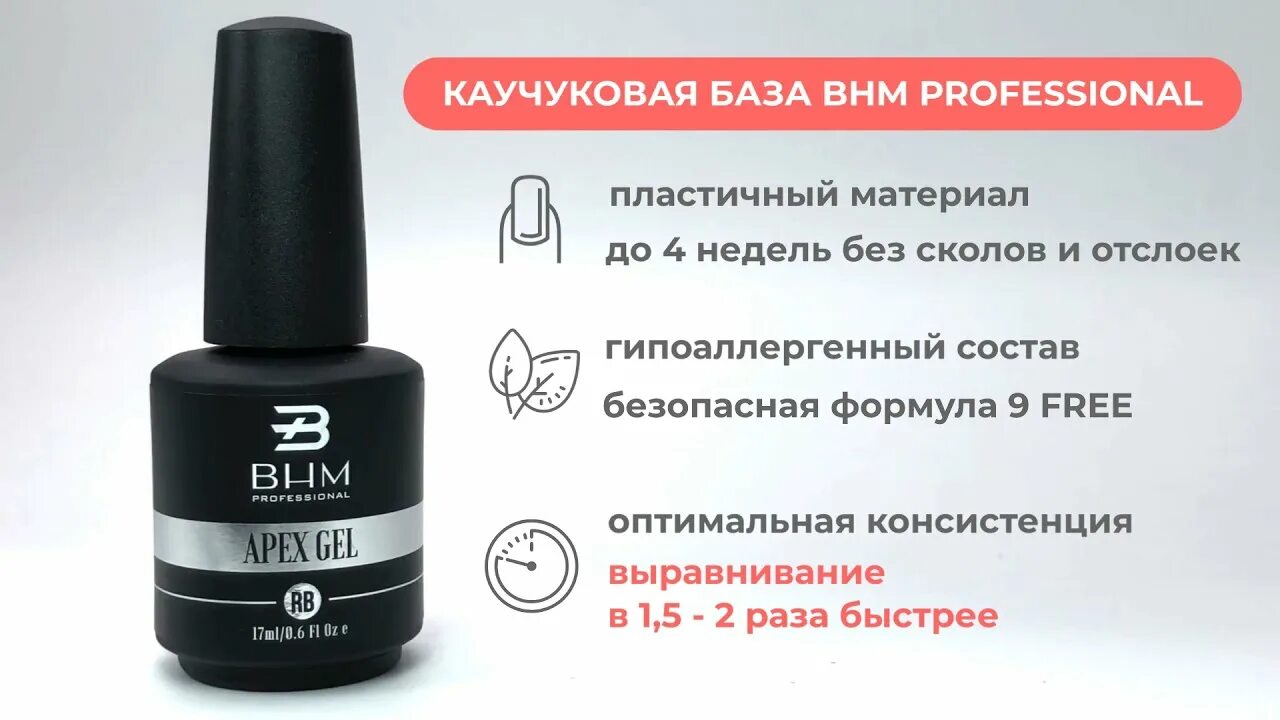 NIK nails Прозрачная База для ногтей Base Rubber 30 g. купить в интернет-магаз
