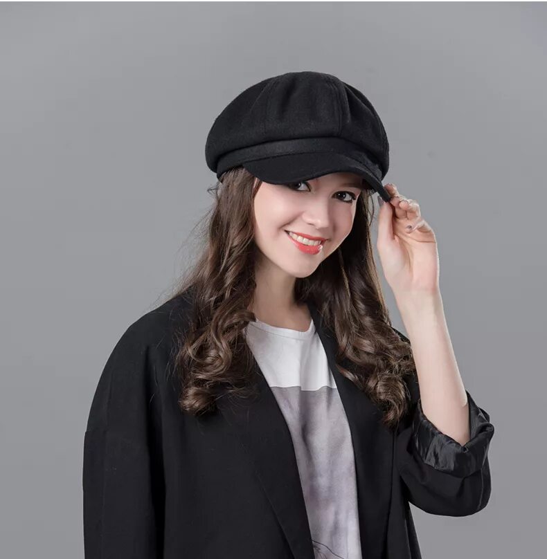 Вязаный и кожаный береты Beret, Newsboy, Fashion