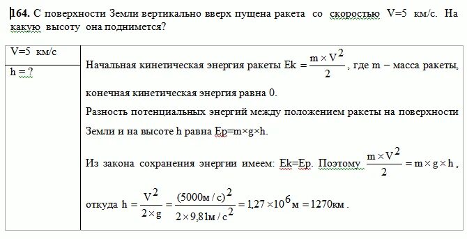 Стрела пущена вертикально вверх