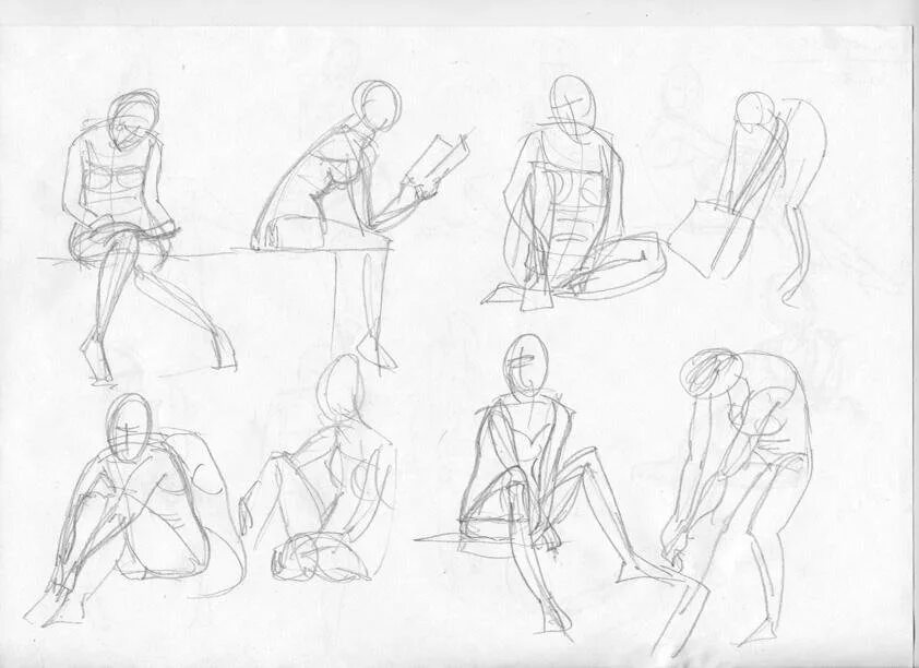 Сидячие позы для рисования на стуле. Лежачие позы для рисования. Сидящий человек поэтапно. Фигура человека карандашом. Как рисовать сидящего человека на стуле.