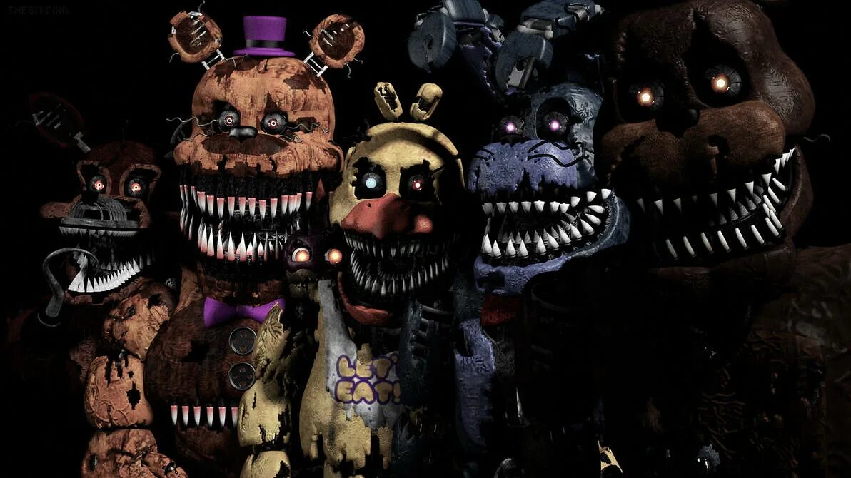 FNAF кошмарный Фредди. АНИМАТРОНИК кошмар из ФНАФ 4. Фредди фазбер кошмарный.