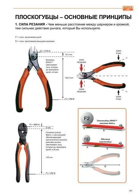Плоскогубцы образуют два одинаковых рычага. Bahco инструмент бокорезы. Составные части пассатижей. Плоскогубцы Bahco 7224. Пассатижи принцип работы рычага.