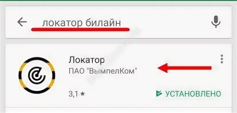 Локатор билайн