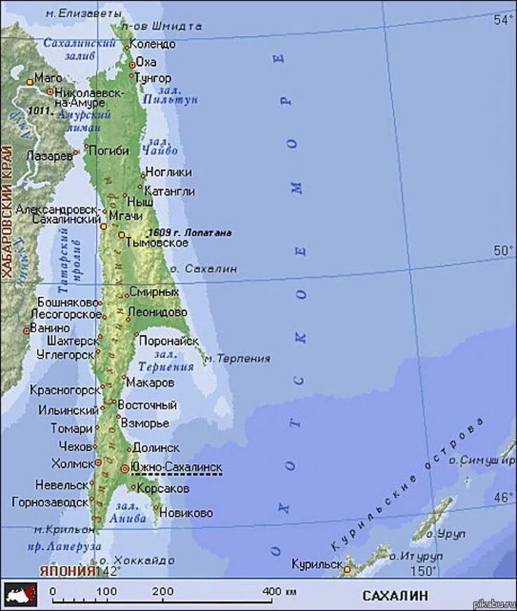 Город южно сахалинск на карте россии. Полуостров Сахалин на карте. Карта Сахалина с населенными пунктами. Остров Сахалин на карте. Восточное побережье Сахалина на карте.