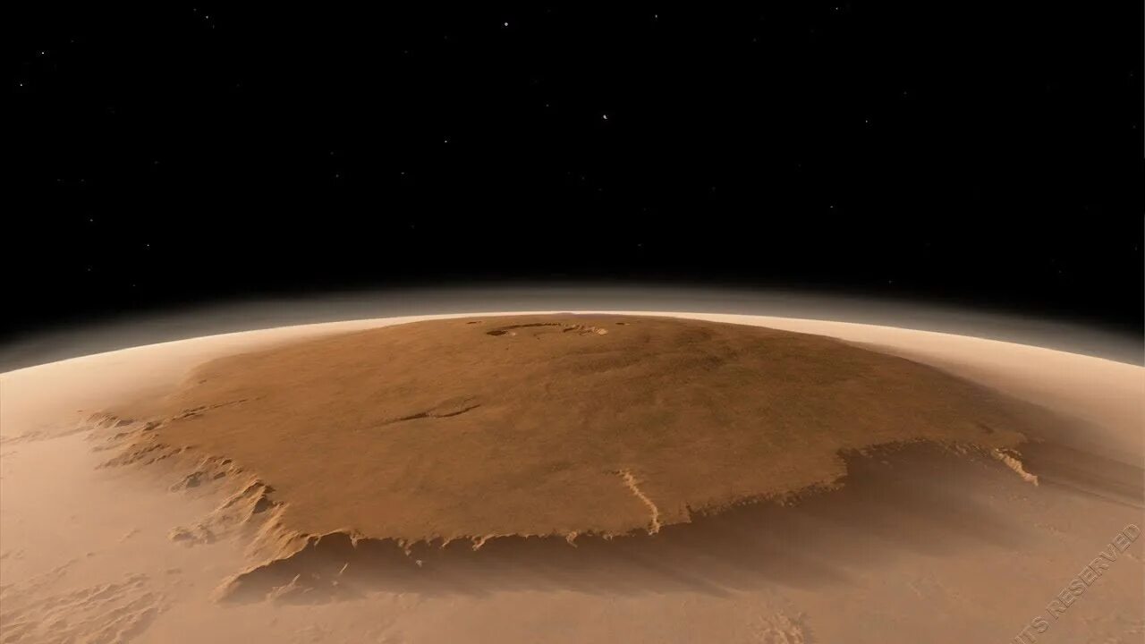 Гора Олимп на Марсе высота. Олимпус Монс на Марсе. Вулкан Olympus Mons. Вулкан Олимп на Марсе.