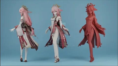 Genshin impact 3d models