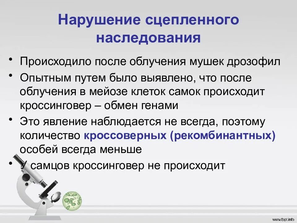 Нарушение сцепленного наследования мейоза