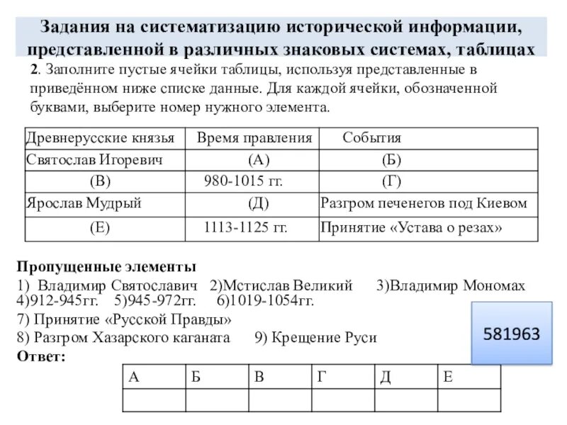 Систематизация исторической информации